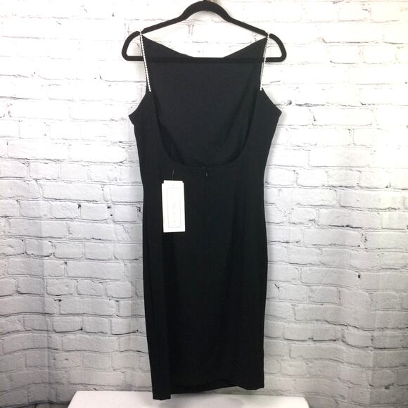 Scott McClintock Women's Black Boatneck Open Back Rhinestone Sleeveless Dress 10 - Picture 3 of 10